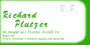 richard plutzer business card